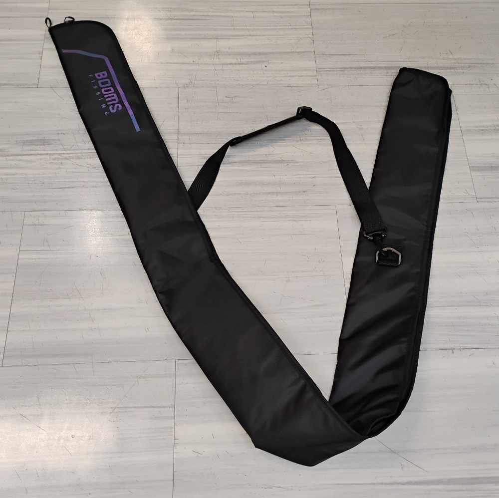 Booms Fishing Black Zippered Foldable Fishing Rod Carrying Case 77 Inches Long